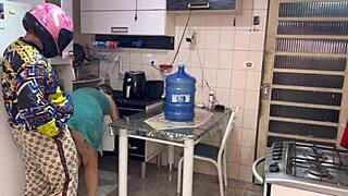 My Naughty Wife Receives Water Delivery Guy Naked At Door For Intense Fucking