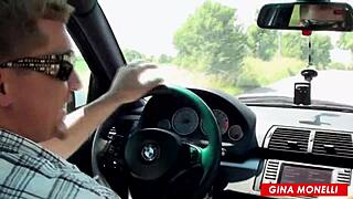 blowjob and pussy licking in the car feels so risky and public