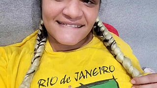 Latina bbw shows off her hairy pussy on request