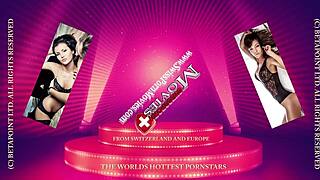 Cleopatra 18 gets fucked hard during her fitness training session by a big cock, ending with a cumshot.