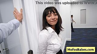 slutty office milf sucks huge cock pov and gets fucked on desk by parker ambrose