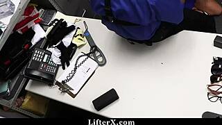 Stealing Teen Collaborates With Guard In Intense Fuck