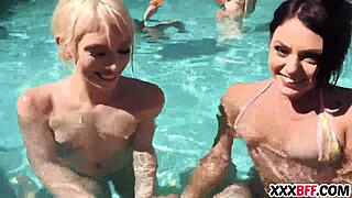 Best Friends Having a Pool Party