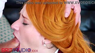 british redhead victoria greene sucks, fucks, and swallows cum in homemade party