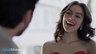 Slender Brunette Gets Pounded In Missionary And Gets Cum On Her Trimmed Bush