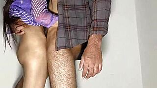 School math teacher fucks the english teacher hard in the bathroom