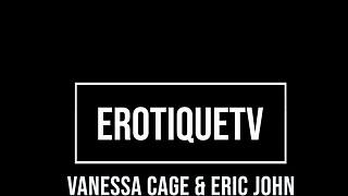 Hot blonde Vanessa Cage sucks and fucks Eric John, gets cum covered feet