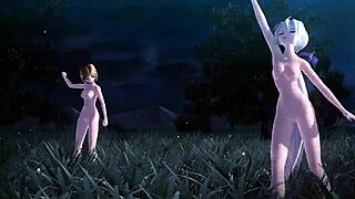 KAGAMINE RIN MEIKO & HAKU KNIFE PROJECT DIVA NUDE MOD FULL NUDE