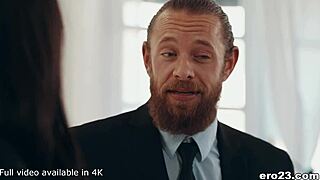 Whitney Wright's body spins in lucky guy's passionate embrace