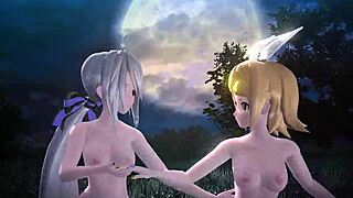 KAGAMINE RIN MEIKO & HAKU KNIFE PROJECT DIVA NUDE MOD FULL NUDE