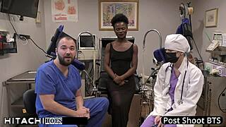 Freshman receives mandatory Hitachi orgasm from doctor in Tampa - Rina Arem.