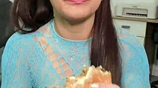 Playing With Junk Food In My Mouth And Hair!