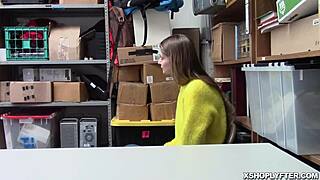 big tits teen spreads legs gets rammed on office desk like spreadeagle