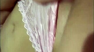 Beautiful latina amateur masturbates intensely with new lingerie and dildo