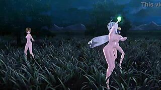 KAGAMINE RIN MEIKO & HAKU KNIFE PROJECT DIVA NUDE MOD FULL NUDE