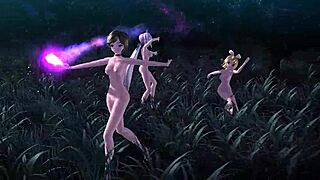 KAGAMINE RIN MEIKO & HAKU KNIFE PROJECT DIVA NUDE MOD FULL NUDE