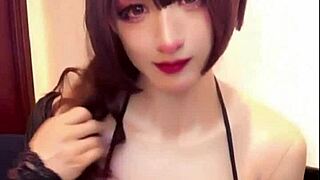 i feel so aroused watching this japanese ladyboy masturbate on stream