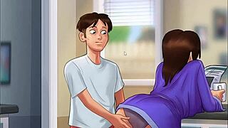 Intimate moment with stepmother