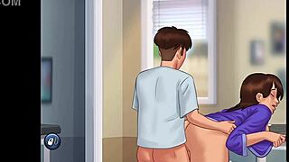 Intimate moment with stepmother