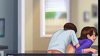 Intimate moment with stepmother