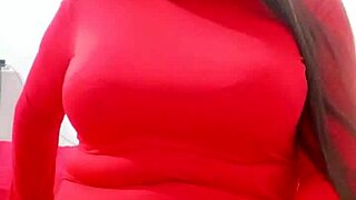 this latina colombian stepmom with a huge cameltoe in her short dress is masturbating for her stepson in a homemade usa video