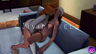 shemale futa shoves cock in girlfriend sims 4