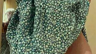 Caught Trying On Cute Dress Before Purchase