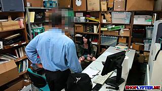 alex harper gets fucked in the office after shoplifting