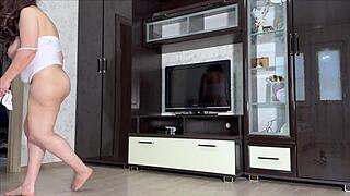 Oh, help me move this wardrobe and fuck my ass hard!