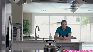 Listening to stepsister Kenzie Reeves masturbate intensely in her room