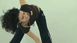 Sexiest hottest babe spreading hot legs for you in acrobatic poses