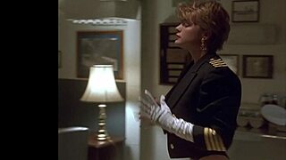 Erika Eleniak hits the stage in a vintage bunny scene. She RIPS her clothes off in this 1080p classic.