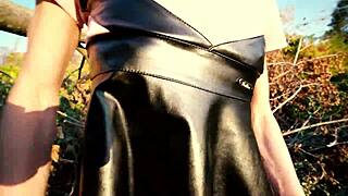 i saw her pull up her panties after that creampie in the park, it was so hot and messy