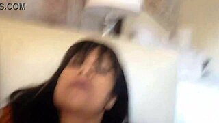 Naughty Latina Gabby Quinteros masturbates nipples to orgasm