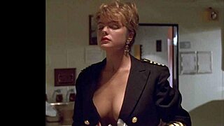 Erika Eleniak hits the stage in a vintage bunny scene. She RIPS her clothes off in this 1080p classic.