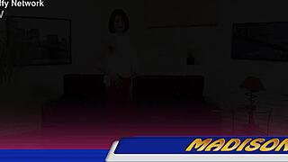 Medison intensely masturbates with juicy toys