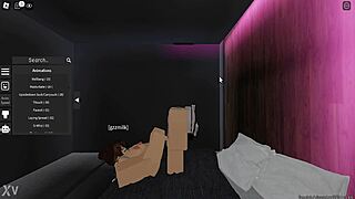 My gf gives footjob in roblox