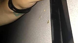 Thickdickbandit at gloryhole deepthroating big cock and swallowing jizz