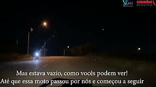 Dogging with the cuckold and a friend, almost got caught on the street