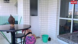 Hired Big Ass Maid in Wet Shorts Drives Me Crazy