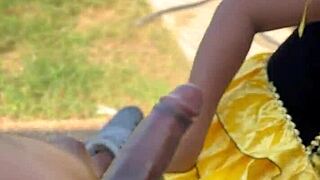 Goldilocks & the big dick evokes deep emotions in this interracial creampie scene