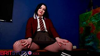 Emo Student Makes Herself Cum Hard