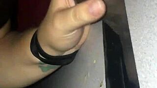 Thickdickbandit at gloryhole deepthroating big cock and swallowing jizz