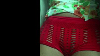 brazilian housewife teases in shorts at home, showing off her curves