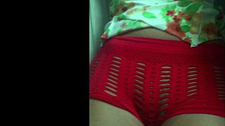 brazilian housewife teases in shorts at home, showing off her curves