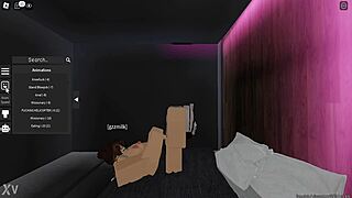 My gf gives footjob in roblox