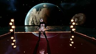 Big ass babe dances sexy with huge tits bouncing