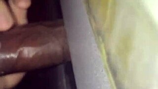 Thickdickbandit at gloryhole deepthroating big cock and swallowing jizz