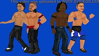 in this false hood wrestling match, young chinese nico moron battles with food elements