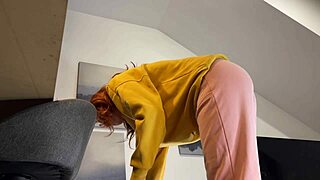 hot redhead college girl tries fashion turns porn casting